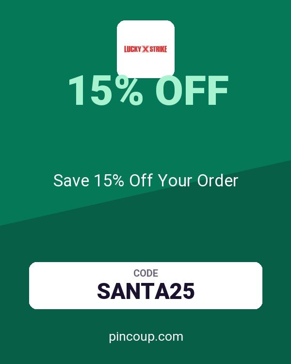Lucky Strike coupon: Save 15% Off Your Order
