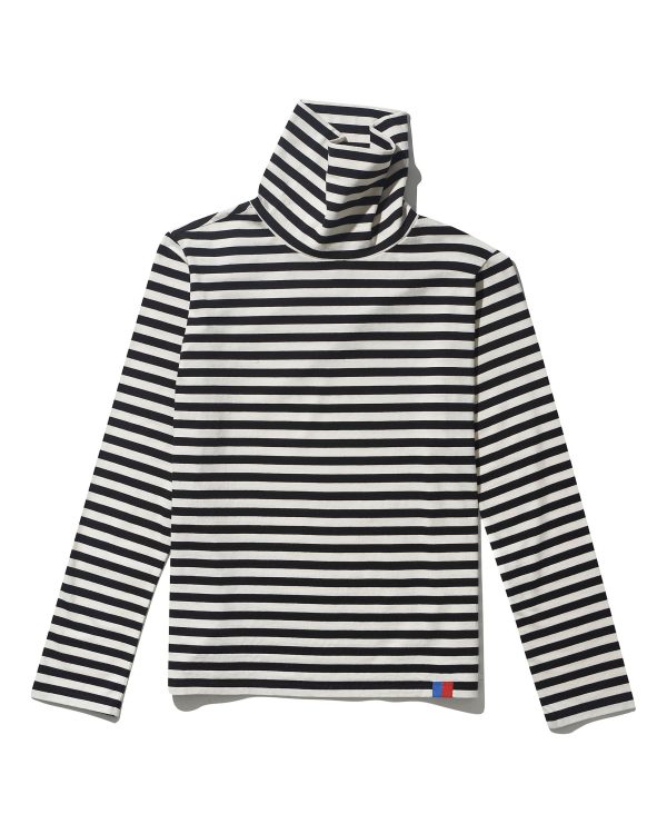 The Striped Turtleneck - Black/Cream at Kule