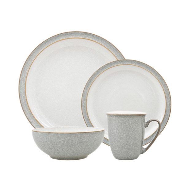 Elements Light Grey 4 Piece Dinnerware Set at Denby (US & CA)