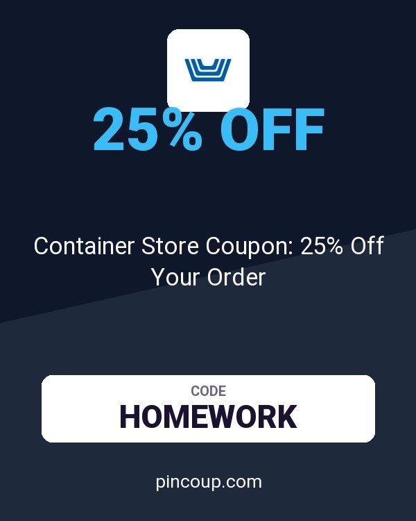 The Container Store: Container Store Coupon: 25% Off Your Order