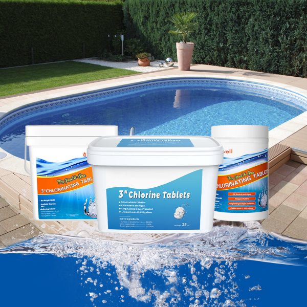 Triple-Action Chlorine 3-Inch Tablets for Crystal Clear Pools & Hot Tubs at Yousky