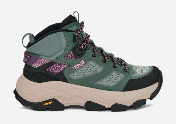 TEVA Women's Grandview Max Vent Hiking Boot in Silver Pine/Eggplant Purple, Size 10