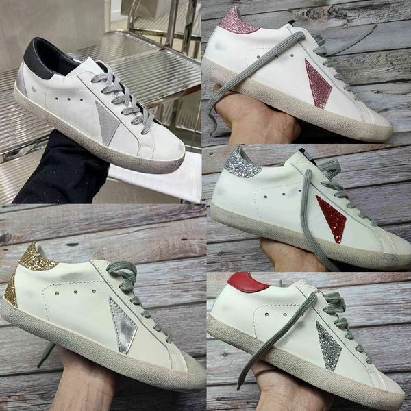 Designer Loafers Sneakers Super-stars Shoes Leather Italy Vintage Dirty Old Shoe Men Women Black White Ball Casual Star Trainers Size 35-46 at DHgate