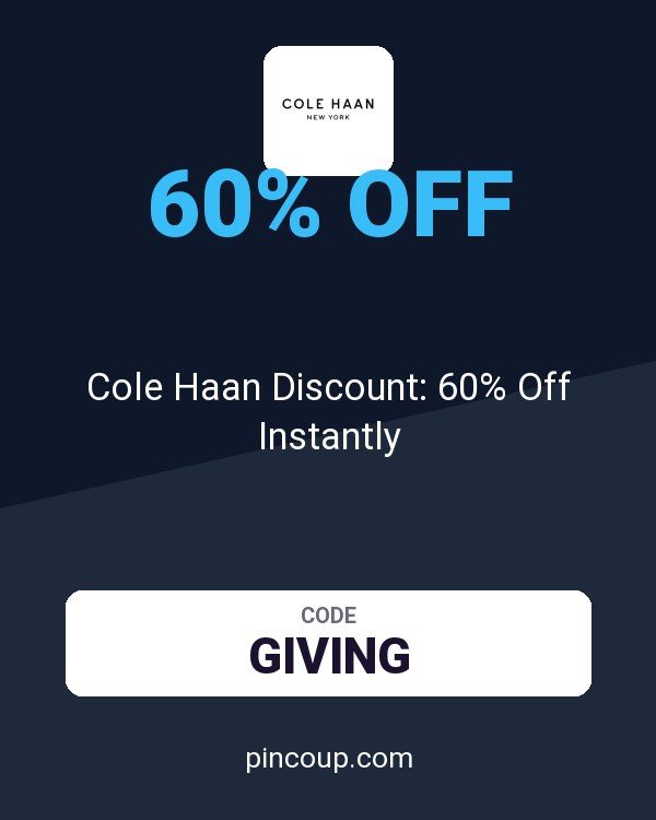 Cole Haan Discount: 60% Off Instantly
