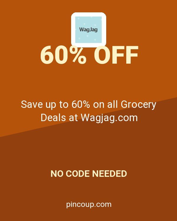 Save up to 60% on all Grocery Deals at Wagjag.com