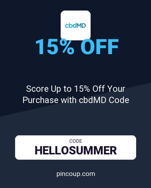 Score Up to 15% Off Your Purchase with cbdMD Code