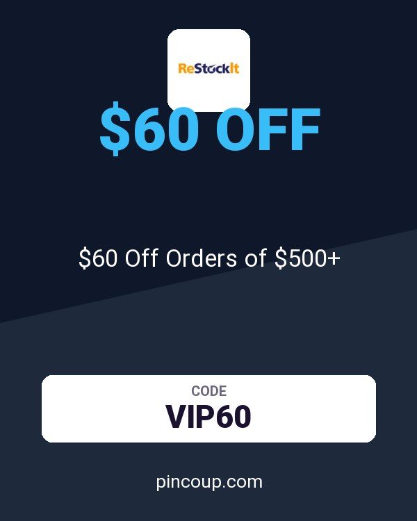 ReStockIt.com coupon: $60 Off Orders of $500+