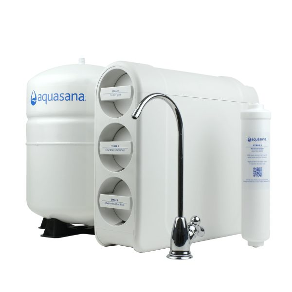 Aquasana Smartflow® Reverse Osmosis Water Filter Removes Up to 99.99% of 90 Contaminants Certified to NSF/ANSI 42, 53, 58 & 401 Chrome at Aquasana Home Water Filters
