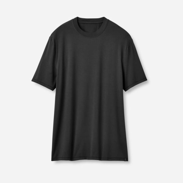 UGG® Women's Amarys Relaxed Tee LENZINGu2122 ECOVEROu2122 Viscose Blend Tops in Black, Size XL