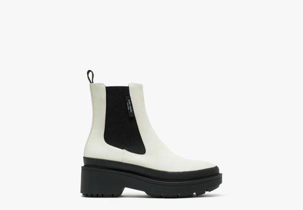 Kate Spade Winnie Booties, Parchment/Black - 6 at Kate Spade Outlet