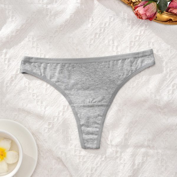 Vibecurve® Women's Solid Color Drop Waist Thong, Grey · XL