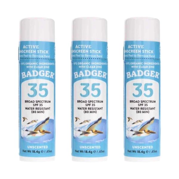 Clear Zinc SPF 15 Lip Balm x3, by Badger at NHC Vitamins