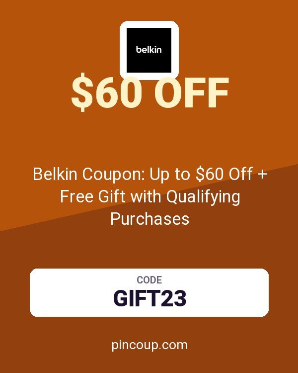 Belkin AU: Belkin Coupon: Up to $60 Off + Free Gift with Qualifying Purchases