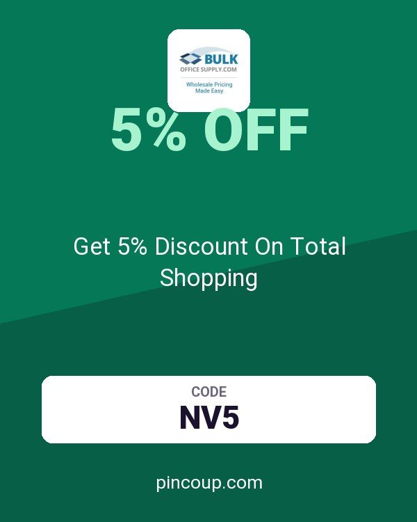 Bulk Office Supply coupon: Get 5% Discount On Total Shopping