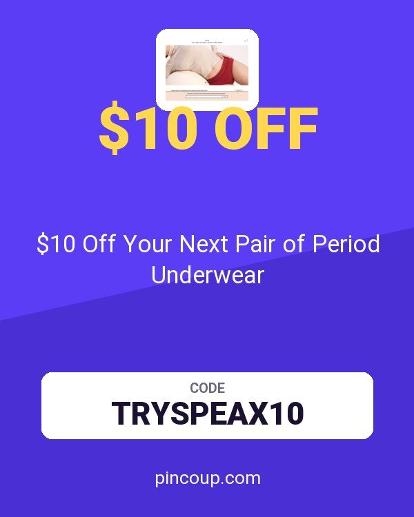 THINX coupon: $10 Off Your Next Pair of Period Underwear