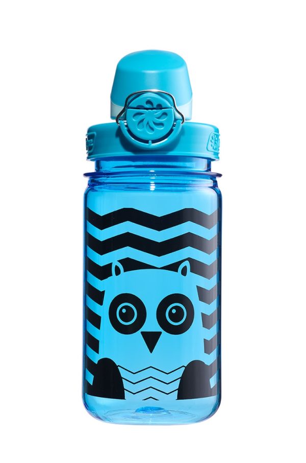 12oz On-The-Fly Kids Lock-Top Bottle with Graphics (Graphic: Striped Owl) at Nalgene