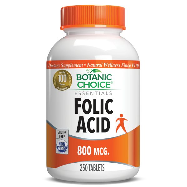 Folic Acid 800 mcg. - 250 Tablets at Botanic Choice