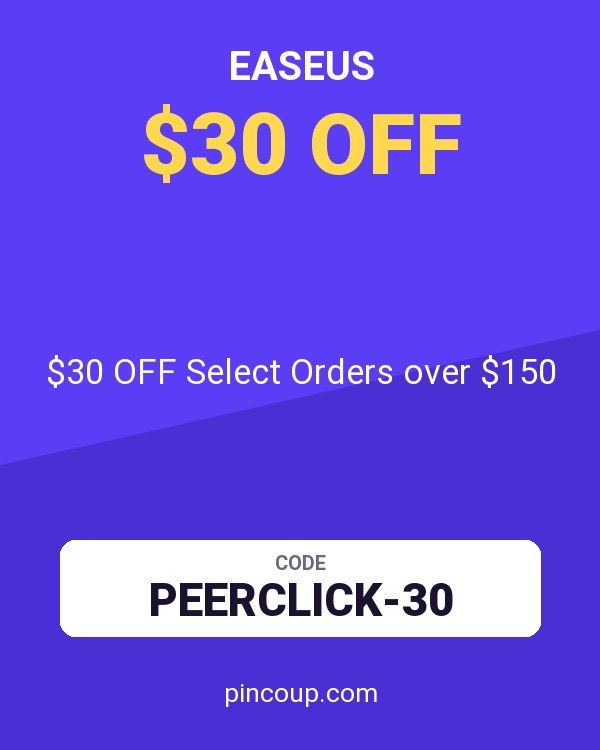 EaseUS coupon: $30 OFF Select Orders over $150