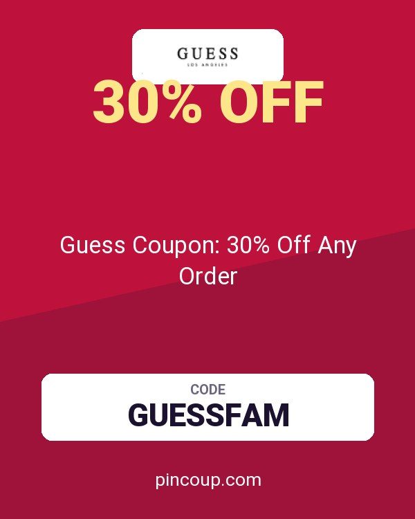 Guess Coupon: 30% Off Any Order