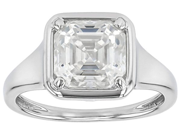 Pre-Owned Moissanite Platineve Solitaire Ring 2.96ct DEW. at JTV Jewelry