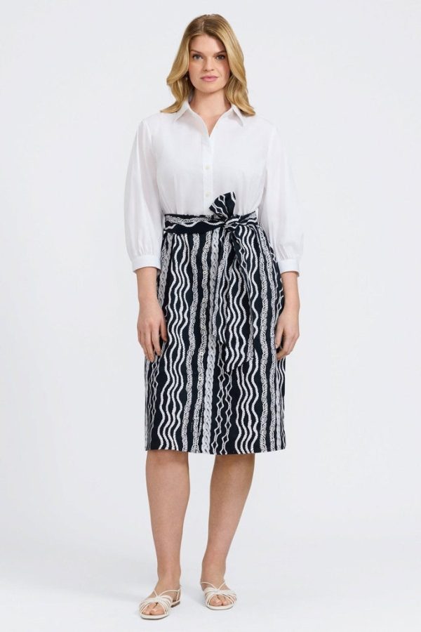 Esther Plus Braided Belts 3/4 Sleeve Dress at Foxcroft