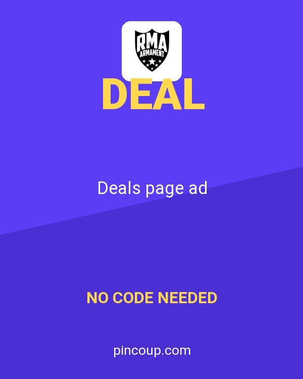RMA Armament coupon: Deals page ad