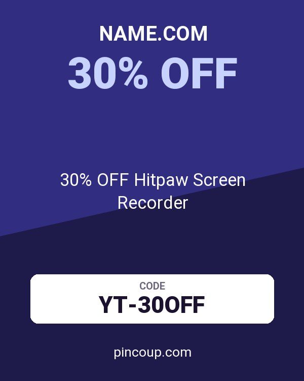 Name.com coupon: 30% OFF Hitpaw Screen Recorder