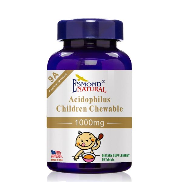 Acidophilus Children Chewable (9A American Standard), USA, FDA, GMP, NPAC-1000mg, 90 Tablets at Esmond Natural
