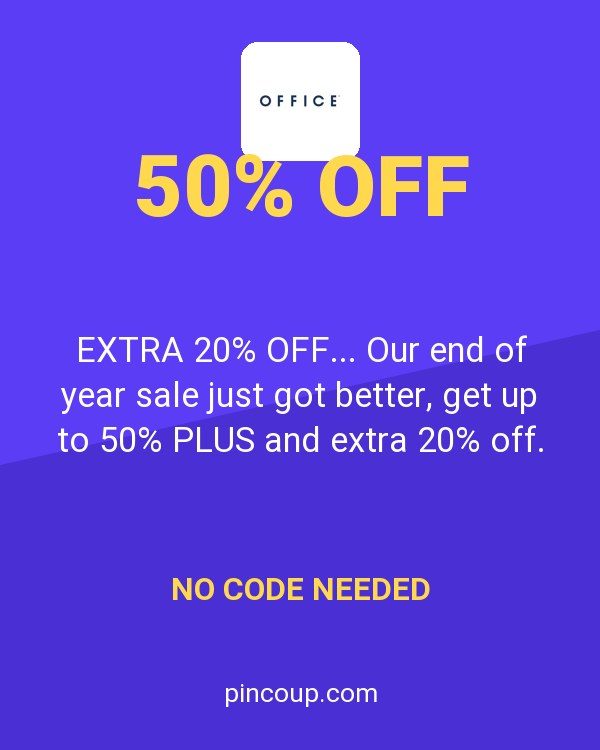 Office Shoes coupon: EXTRA 20% OFF... Our end of year sale just got better, get up to 50% PLUS and extra 20% off. Shop now
