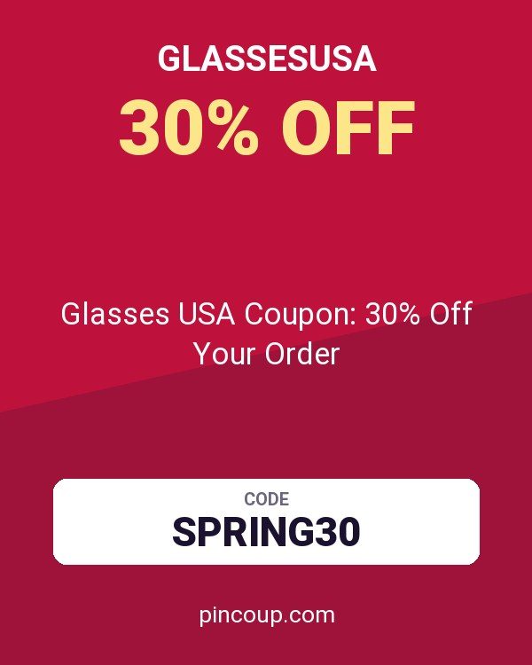 Glasses USA Coupon: 30% Off Your Order