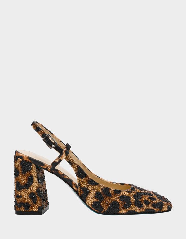 Women's Elias Leopard Heels in Beige Size 7 Betsey Johnson