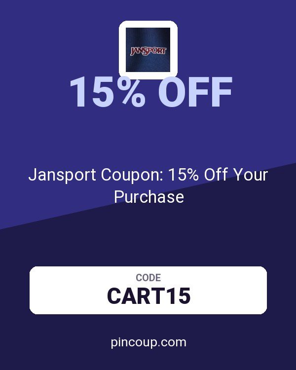 Jansport Coupon: 15% Off Your Purchase