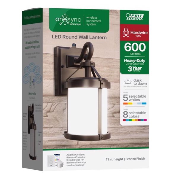 Feit Smart Home Bronze Dusk to Dawn LED Wall Lantern at Ace Hardware