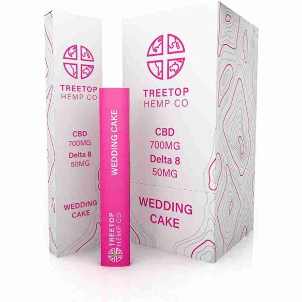TreeTop Wedding Cake 1g CBD+Delta 8 Disposable at D8 Super Store