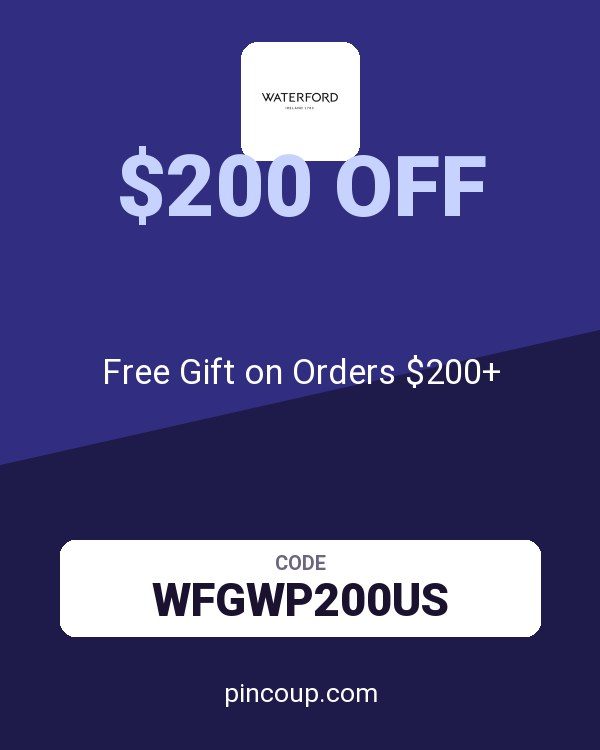 Waterford coupon: Free Gift on Orders $200+