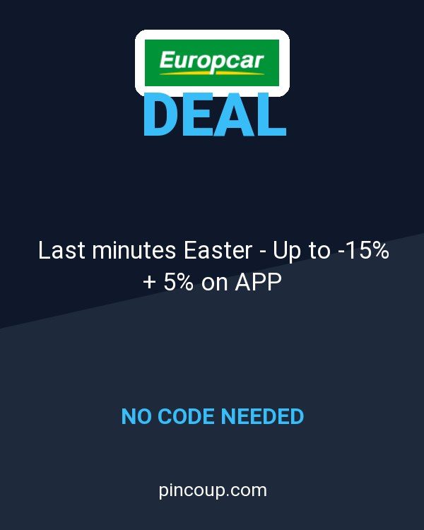 Europcar_AU NZ coupon: Last minutes Easter - Up to -15% + 5% on APP