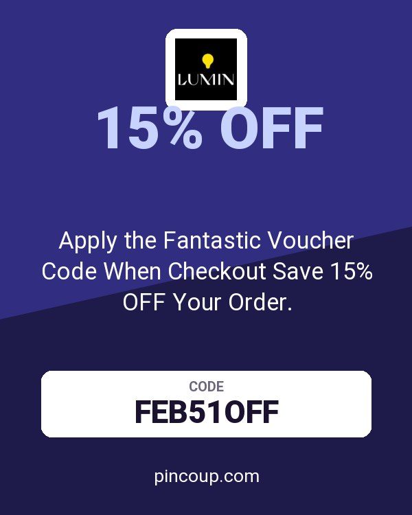 Lumin coupon: Apply the Fantastic Voucher Code When Checkout Save 15% OFF Your Order.