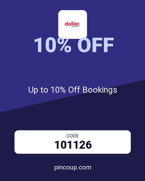 Dollar Rent-a-Car, Inc. coupon: Up to 10% Off Bookings