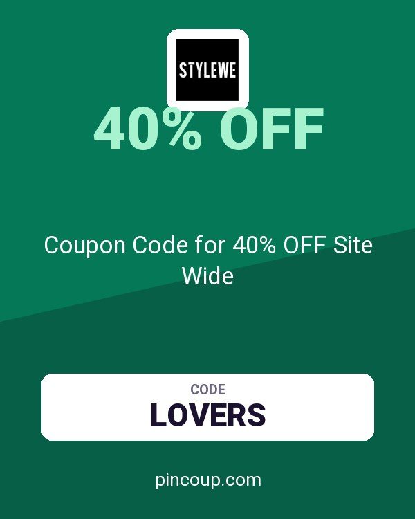 StyleWe: Coupon Code for 40% OFF Site Wide