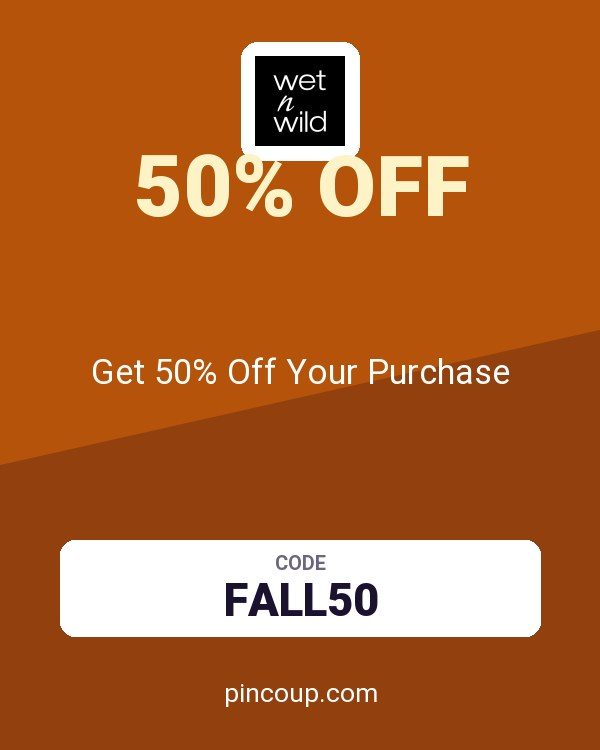 Wet n Wild coupon: Get 50% Off Your Purchase