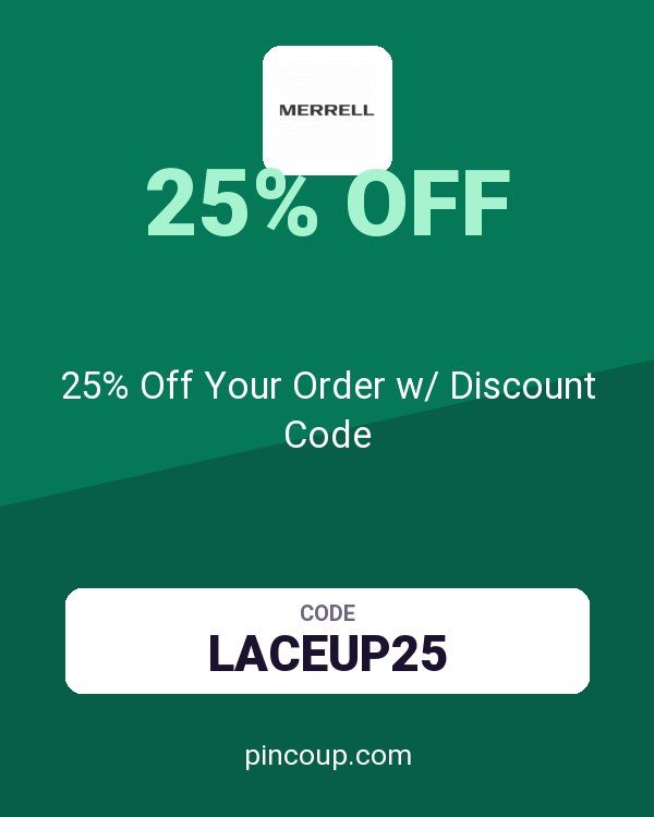 Merrell coupon: 25% Off Your Order w/ Discount Code