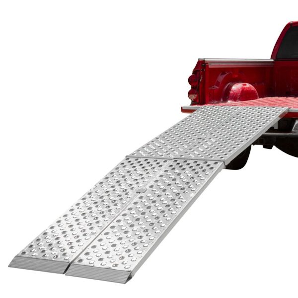 10' Aluminum Bi-Fold Ramp 3,000 lb. Capacity - Big Boy Motorcycle 2-Piece Loading Ramp by Black Widow MF2-12038-EZ at Discount Ramps