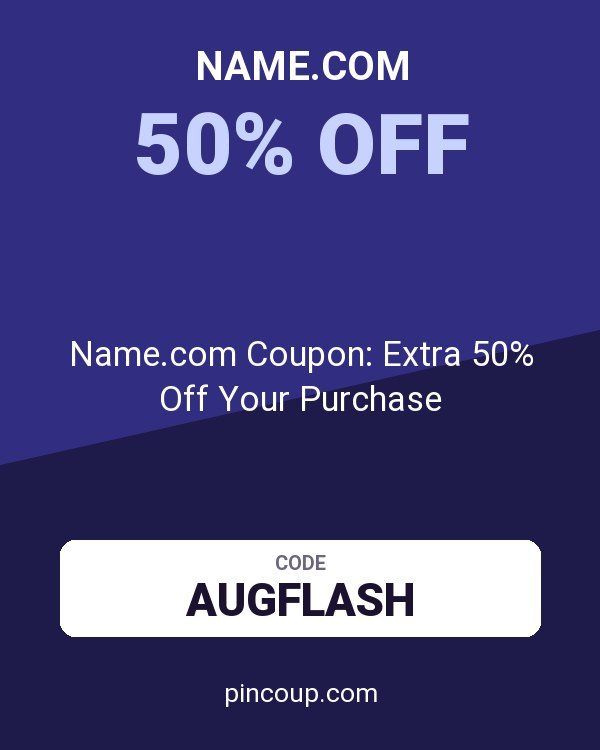 Name.com Coupon: Extra 50% Off Your Purchase