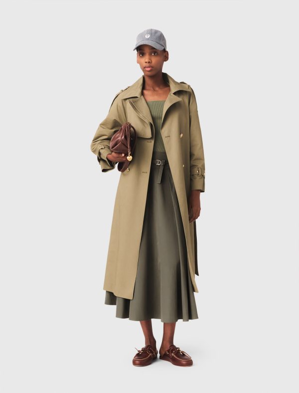 Studded trench coat at Maje