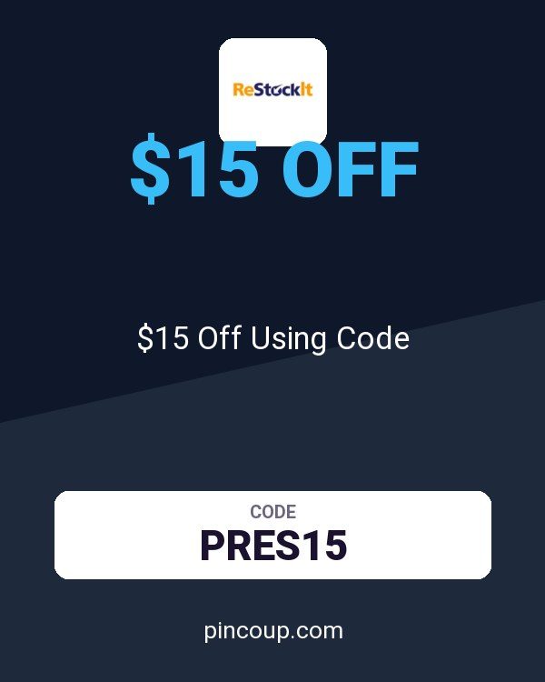 ReStockIt.com coupon: $15 Off Using Code
