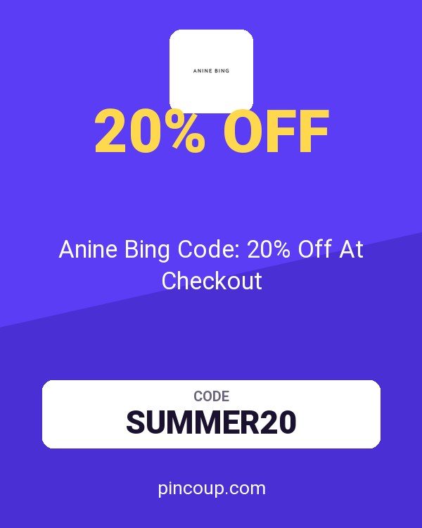 Anine Bing Code: 20% Off At Checkout