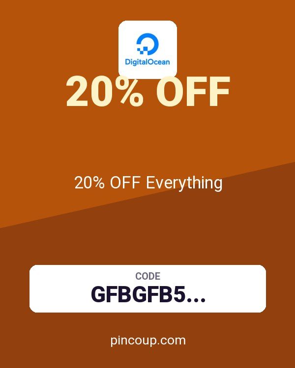 DigitalOcean coupon: 20% OFF Everything