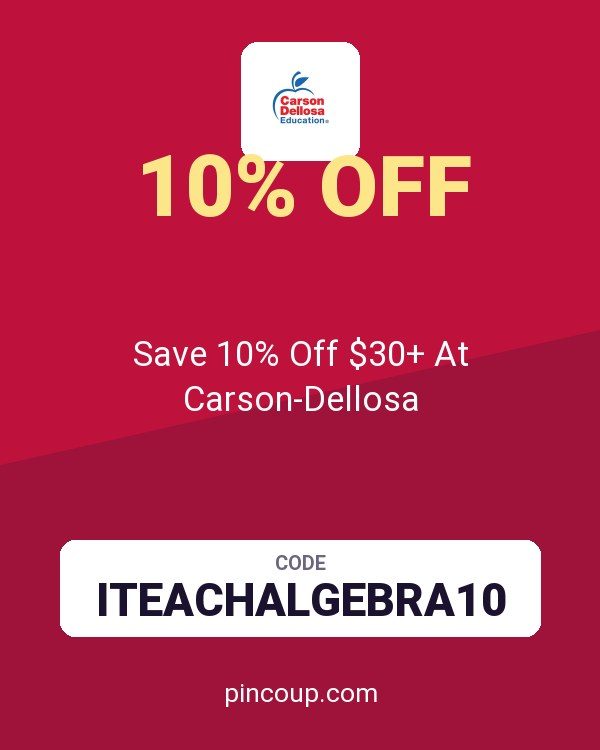 Save 10% Off $30+ At Carson-Dellosa