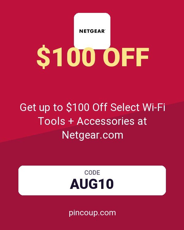 Netgear FR coupon: Get up to $100 Off Select Wi-Fi Tools + Accessories at Netgear.com