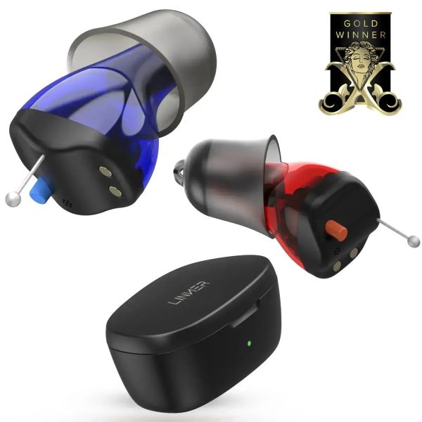 Linner Saturn Series mini-CIC OTC Hearing Aids - Saturn / matte black at LINNER OTC Heraing Aids
